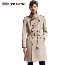 Holyrising casaco trench masculino, jaqueta masculina estilo vintage de manga longa com tarraxa para homens tamanhos 18944 a 5 2024 - compre barato