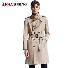 Holyrising casaco trench masculino, jaqueta masculina estilo vintage de manga longa com tarraxa para homens tamanhos 18944 a 5 2024 - compre barato