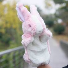 Marionetas de mano de conejo para niños y niñas, juguetes de felpa de alta calidad, de algodón PP, con diseño de animales 2024 - compra barato