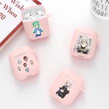 Funda de anime japonés Peko Hololive para Apple AirPods 1 2, carcasa protectora para auriculares inalámbricos con Bluetooth, color rosa claro 2024 - compra barato