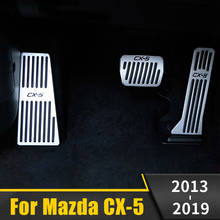 Reposapiés de Pedal de freno de acelerador de coche, Almohadilla de Pedal sin cubierta de taladro para Mazda CX5 CX-5 KE KF 2013-2016 2017 2018 2019, accesorios 2024 - compra barato