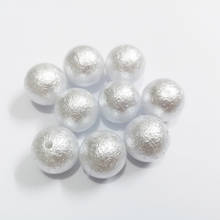¡El más nuevo! 20mm 100 unids/lote blanco puro de las arrugas de perlas para grueso collar/Joyería de moda 2024 - compra barato