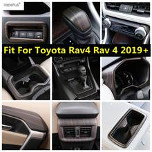 Lapeto kit de reinstalação interior de veículo, de grão de madeira, ventilação interna/luzes de cabeça, para toyota rav4 rav 4 xa50 2006-2012, guarnição da tampa 2024 - compre barato