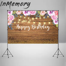 Photography Backdrops Custom Rustic Wood Background Photo Booth Light Bulb Flower Birthday Party Wedding Decoration Photo Studio 2024 - buy cheap