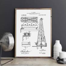 Oil Drilling Rig patent,Derrick wall art ,Industrial posters, room decor,vintage print,blueprint, gift idea,wall Decorations 2024 - buy cheap