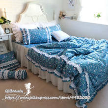 Korean-Style Floral Garden Princess 100% Cotton Bedding 100% Cotton 4-Piece Set 2024 - buy cheap