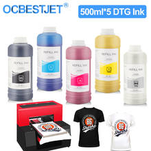 500ml*5 DTG Ink Textile Ink For Epson 1390 1400 1430 R1900 R2000 R3000 For DX5 DX6 DX7 DX10 Printhead DTG Printer Garment Ink 2024 - buy cheap