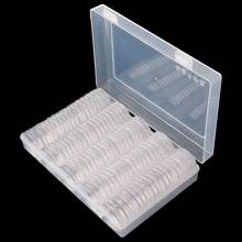 Caja de almacenamiento Rectangular de plástico transparente, estuche Protector de colección para cápsulas de monedas de 27mm/30mm, soporte o tubo de monedas de 27mm, 5 uds. 2024 - compra barato