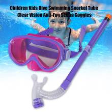 Máscara de esnórquel para niños, conjunto de tubo de esnórquel para buceo, natación, tubo de visión clara, gafas de esnórquel antiniebla 2024 - compra barato