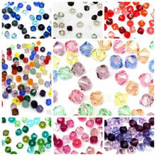 Stenia miçangas soltas de cristal 4mm, bijuterias em formato de pedra facetada bicone, acessórios para espaçador de vidro 2024 - compre barato
