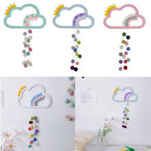 Decoración colgante de pared de nube de lluvia de arcoíris de estilo nórdico, decoración para habitación de Bebé y Niño, adornos para guardería, accesorios para fotos de recién nacidos 2024 - compra barato