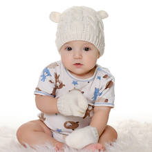 Baby Hat Gloves Set Winter Warm cap Baby Boy Girl Beanie Solid Color Infant Toddler Fleece Cap Gloves Warm Cap Hooded 2024 - buy cheap