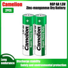 Camelion-batería seca de Zinc-manganeso para juguete eléctrico, pila seca sin mercurio para linterna, reloj y ratón, R6P 1,5 V AA, Original, 2 uds. 2024 - compra barato