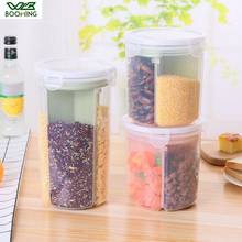 WBBOOMING Rice Beans Storage Jar With Seal Cover 4 Lattices Refrigerator Food Preservation Container Plastic Kitchen Storage Box 2024 - buy cheap