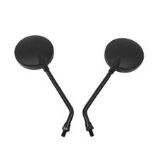 10MM Universal Motorcycle Mirrors Black Cafe Racer Motorbike Rear View Mirror For fz6 xma Vespa gts Mt07 Royal Enfield mt 09 2024 - buy cheap
