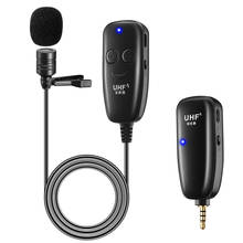 UHF Lavalier Lapel Wireless Microphone Real Time Recording Vlog Mic Youtube Live Interview for iPhone iPad DSLR Camera Mic 2024 - buy cheap