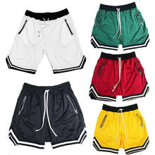 Shorts casual masculino, shorts de secagem rápida, de verão, casual, para academia, corrida, cintura elástica, com cordão 2024 - compre barato