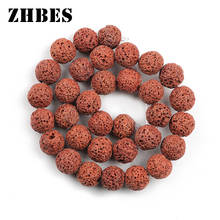 Natural Stone Brown Lava Beads 4/6/8/10/12MM Volcanic Rock Round Loose Spacers Beads For Jewelry Making DIY Accessories Bracelet 2024 - buy cheap