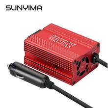 SUNYIMA 150 Вт Инвертор питания DC12V до 220 В двойной USB ЕС Разъем для дома пикника кемпинга поездки 2024 - купить недорого