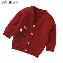 Infant Baby Sweaters Fashion Long Sleeve Embroidery 0-18 Months Boy Girl Coat Clothing Knitted Toddler Clothing Spring Autumn 2024 - buy cheap