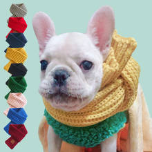 Christmas Pet Scarf Decoration Dog Accessories Wool Knitted Scarf Warm Dog Cat Collar 2024 - buy cheap