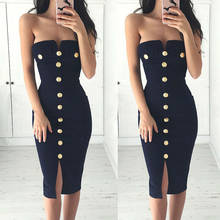 US Stock Women Sexy Dresses Summer Sleeveless Bodycon Evening Party  Short Dress Tube Top Dress 2024 - buy cheap