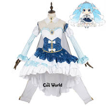 Vestido de princesa de nieve, uniforme Miku, disfraz de Anime, Cosplay, 2019 2024 - compra barato