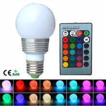 7w spotlight 16 mudança de cor luz rgbw vela bulbo e27 lâmpada led AC85-265V led ir controle remoto para disco dj festa 2024 - compre barato