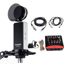 Microfone takstar original de alta qualidade, microfone + ícone upod pro, placa de som com cabos de áudio para gravação em estúdio profissional 2024 - compre barato