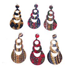 Free Shipping! Fabric wooden earrings can mixed 6 colors 2024 - buy cheap