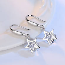 Fashion Silver Color Hypoallergenic Piercing Crystal Star Stud Earring for Women Girl Jewelry Brincos pendientes eh277 2024 - buy cheap