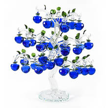 Beautiful Glass Crystal Apple Tree with 36 18 12 pcs Apples Fengshui Craft Chirstmas Tree Hanging Ornaments Housewarming Gifts 2024 - buy cheap