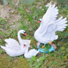 3pcs Small Mini Cute Goose Swan Model Aquariums Ornaments Fairy Garden Decoration Miniature Figurine DIY Home Accessories 2024 - buy cheap