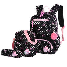 Mochila escolar estampada para adolescentes, conjunto com 3 mochilas, bolsa de ombro para escola, ortopédicos, meninas 2024 - compre barato