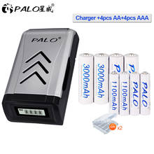 Batería recargable de 1,2 V AA + AAA ni-mh, cargador inteligente USB para pilas recargables AA AAA de 1,2 V 2024 - compra barato