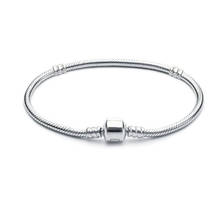 Moonrocy pulseira de prata 3mm, pulseira redonda corrente de cobra da moda simples joias atacado dropshipping para mulheres e meninas 2024 - compre barato