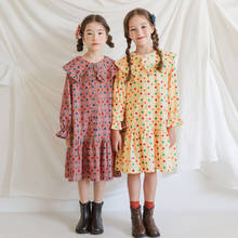 Kids Dresses for Girls Spring Autumn Long Sleeve Polka Dot Ruffle Girl Dress Elegant Children Clothing 6 8 10 12 14 16Years 2024 - buy cheap