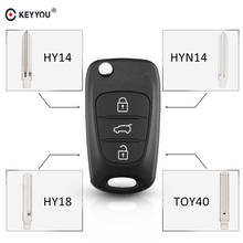 Запасной автомобильный пульт дистанционного управления KEYYOU, чехол-брелок для Hyundai Avante Accent I30 IX35 3BT, чехол для складного ключа, пустой чехол 2024 - купить недорого
