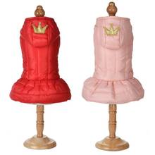 Winter Dog Dress Clothes Warm Sweety Crown Vest Pet Princess Dresses For Puppy Cats Teddy Winter Dress 2024 - buy cheap