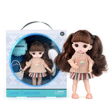 Bonecas bjd de juntas móveis, brinquedo surpresa, mini bonecas adoráveis de 16cm, para meninas, brinquedos para crianças e presentes 2024 - compre barato
