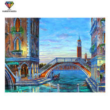 XUEQIXIAOZU 5D DIY картина полностью круглая Алмазная теплая Венецианская картина вышивка крестиком Мозаика картина Стразы Вышивка 2024 - купить недорого
