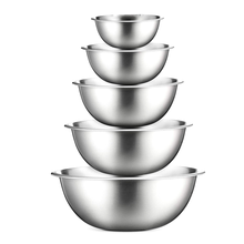 304 Stainless Steel Mixing Bowl DIY Cake Bread Salad Mixer Kitchen Cooking Baking Tools Food Container Storage Bowls Set 2024 - buy cheap