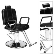 In Stock Barber Chair Reclining Haircut Lady Chair Hairdressing Chair Black  US Warehouse 2024 - buy cheap
