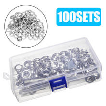 100 Set Metal Eyelets Set Metal Grommets Rings With Installation Punch Rods DIY Leather Craft Clothing Sewing Supplies 2024 - buy cheap