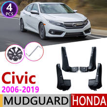 Para-lama para honda civic 2006 ~ 2019 fa fb fc fender, proteção contra respingo, acessórios 2007 2008 2009 2010 2015 2024 - compre barato