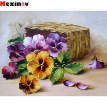 KEXINZU Full Square/Round Drill 5D DIY Diamond Painting "flowers" 3D Diamond Embroidery Cross Stitch 5D Decor Gift Y06643 2024 - buy cheap