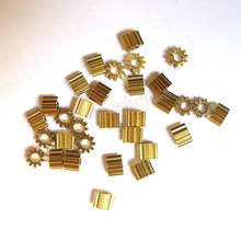 Eje principal de Metal, engranaje de cobre de latón, adaptable a eje de 1,5mm/ 2mm/2,3mm/ 3.175mm de diámetro, 10 dientes, 0,5 módulo, 1 unidad 2024 - compra barato