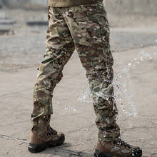 Calça militar camuflada masculina, calça militar reforçada tipo cargo, à prova d'água para airsoft, caça, durável, alta qualidade 2024 - compre barato