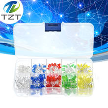 TZT 200PC/Lot 3MM 5MM Led Kit With Box Mixed Color Red Green Yellow Blue White Light Emitting Diode Assortment 20PCS Each New 2024 - buy cheap