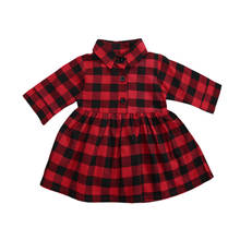 2020 0-4Y Toddler Baby Girls Plaid Dress Summer Puff Short Sleeve Tunic A-link Casual Dress Kids Clothing Sundress 2024 - buy cheap